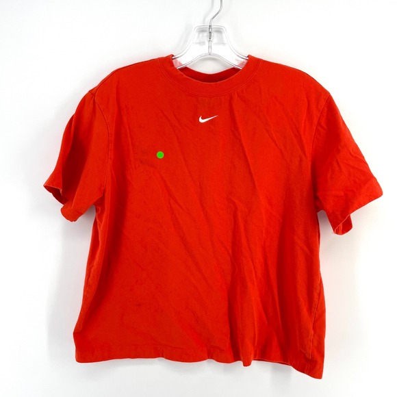 Nike Other - Nike Mens Small Center Swoosh Embroidered T-Shirt Bright Orange Sportswear Tee